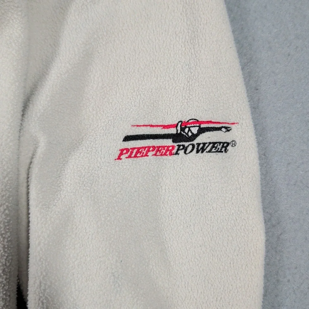 The North Face Mens Quarter‎ Zip Fleece Pullover Cream Black Large Sweatshirt